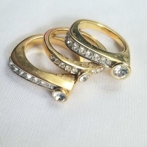 Authentic Swarovski crystal rings size 5